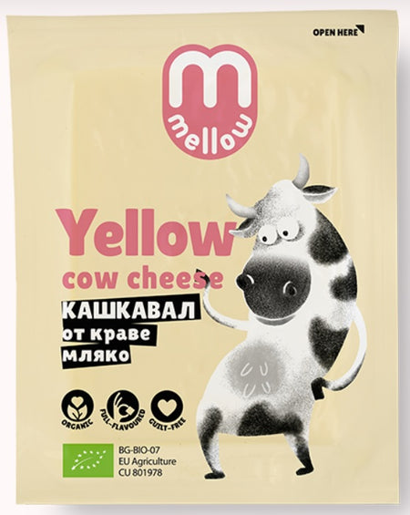 Mellow Organic Yellow Kashkaval Cow Cheese 200g
