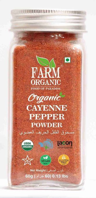 Farm Organic Cayenne Pepper Powder 60g