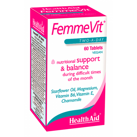 Healthaid Vegan Femmvit PMS Tabs 60's