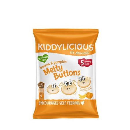 Kiddylicious Gluten Free Melty Buttons Banana 30g