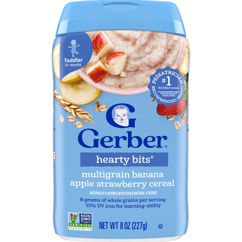Gerber Hearty Bits Multigrain Banana Apple Strawberry 227g
