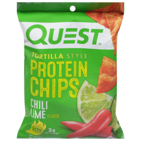 QUEST PROTEIN TORTILLA CHIPS CHILI LIME 32G