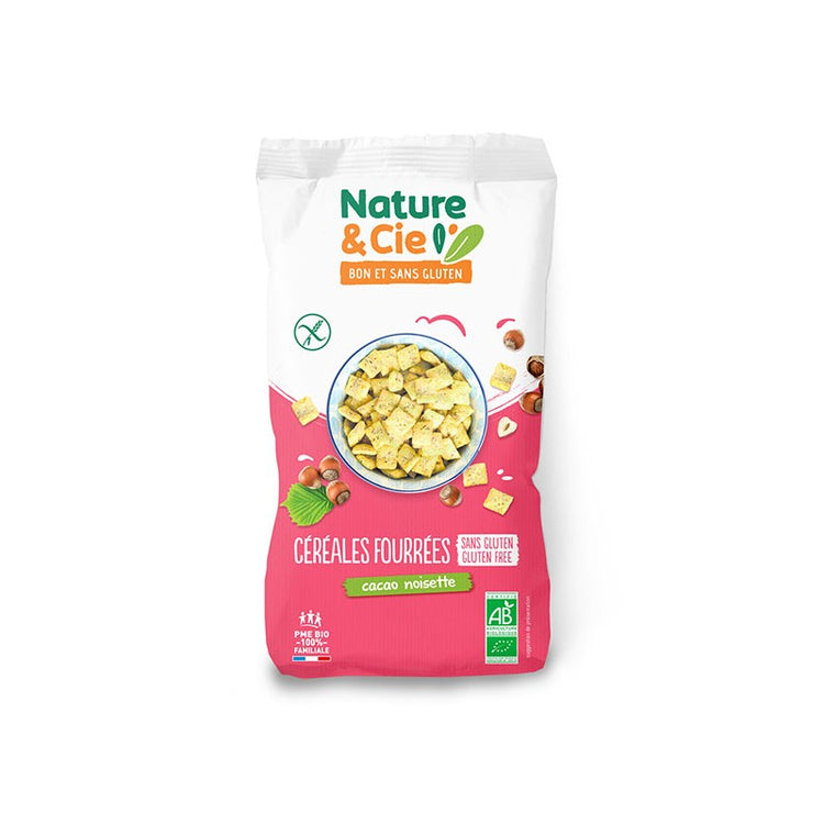 Nature & Cie	Gluten Free Cocoa Hazelnut Filled Cereals 250g