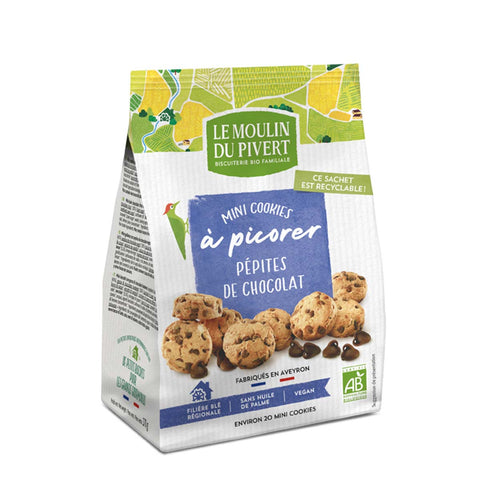 Le Moulin Du Pivert  Mini Dark Chocolate Chips Cookies 170g
