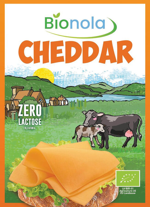 Bionola Cheddar Cheese Slices Lactose Free - 150g