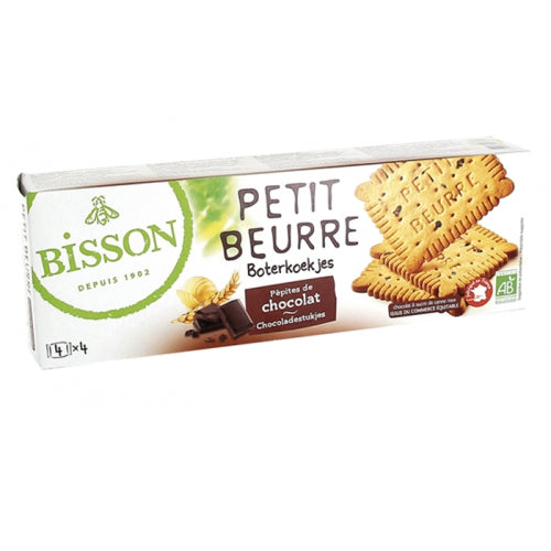 Bisson Organic Shortbread Butter Biscuits with Dark Chocolate Chips 150g