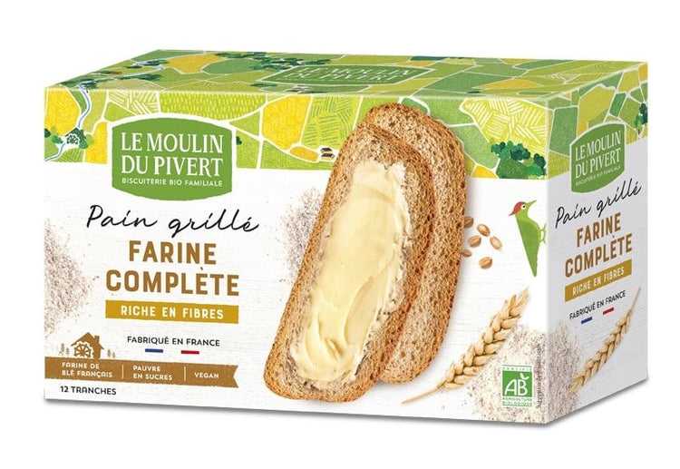 Le Moulin Du Pivert Wholemeal Toasted Bread 250g