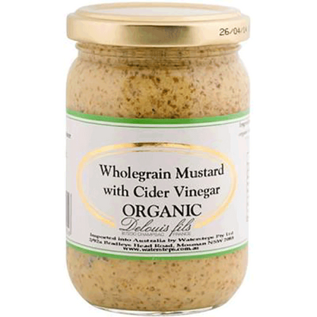 Delouis Fils Organic Wholegrain Mustard with Cider Vinegar 200g