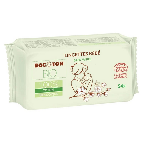 Boccoton Organic Baby Wipes - 54'S