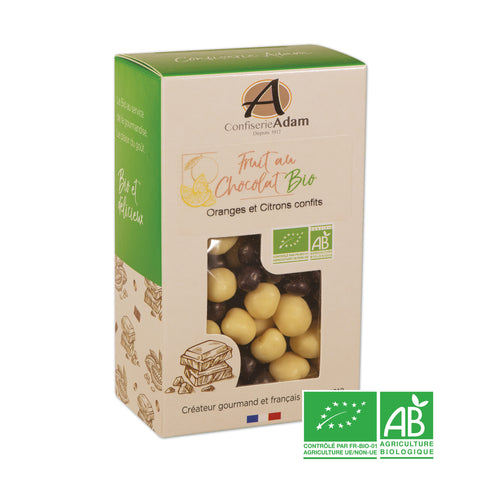 Candied Orange and Lemon Coated with Chocolate - 150g