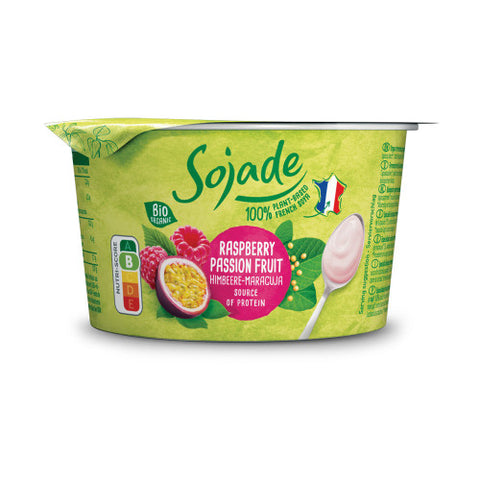 Sojade Organic Raspberry & Passionfruit Soya Yoghurt - 150g