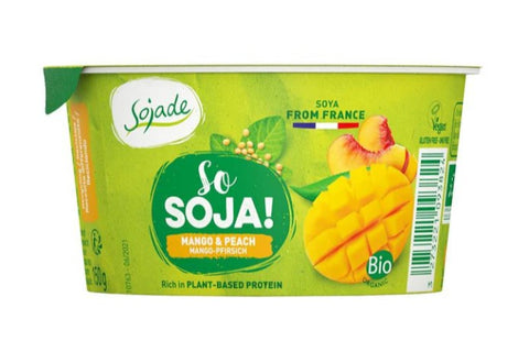 Sojade Organic Mango & Peach Soya Yoghurt - 150g