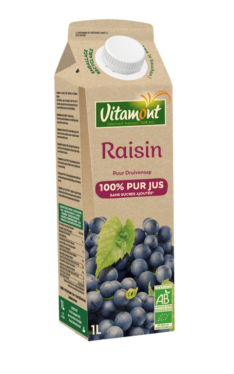 Vitamont Organic Grape Pure Juice - 1L