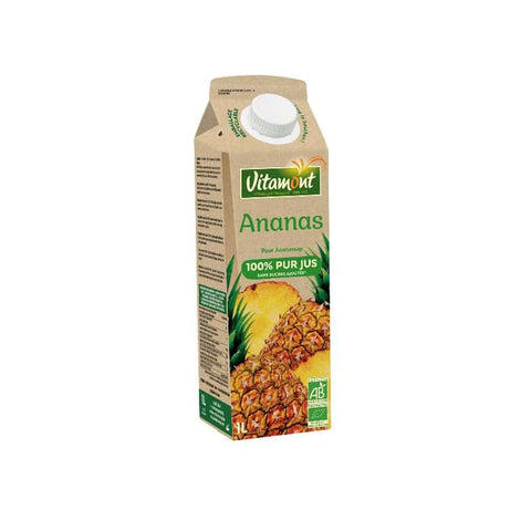 Vitamont Organic Pineapple Pure Juice - 1L