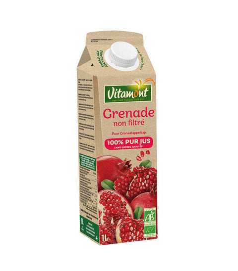 Vitamont Organic Pomegranate Pure Juice - 1L