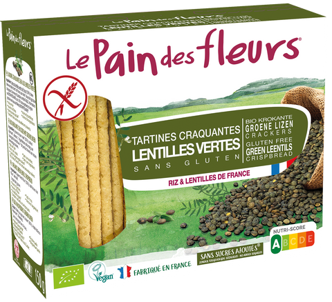 Le Pain Des Fleurs Green Lentils Crispbread 150g