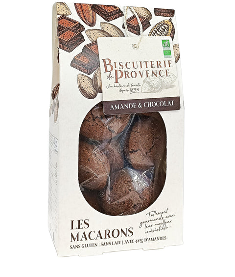 Biscuiterie De Provence Organic Chocolate & Almond Macaroons - 130g