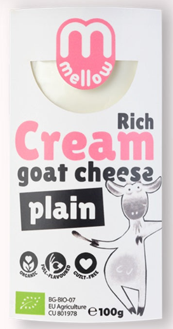 Mellow Organic Rich Goat Cream Cheese Plain 100g
