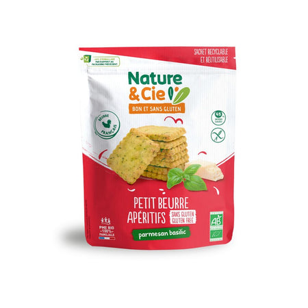 Nature & Cie Gluten Free Cheese and Basil Savoury Biscuits 80g