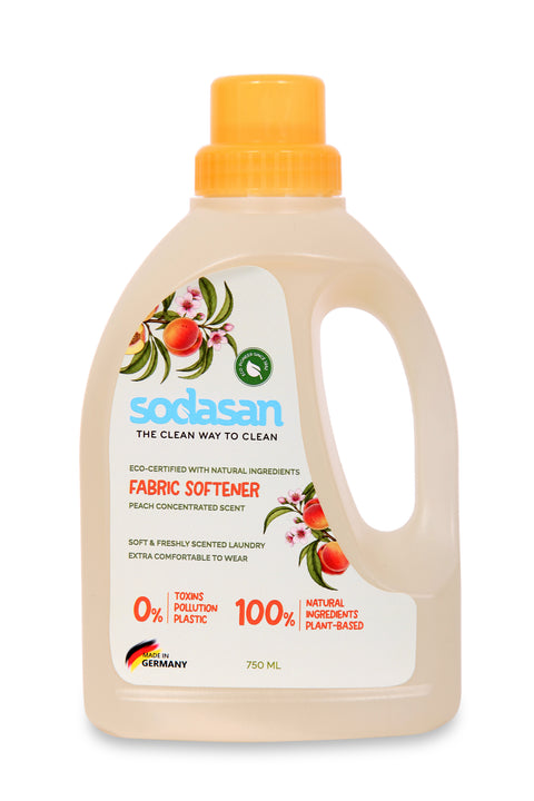 Sodasan 100% Natural Peach Fresh Fabric Softener - 750g