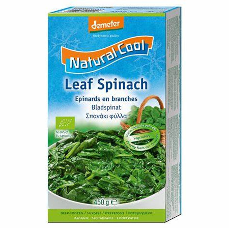 Natural Cool Organic Leaf Spinach 450g