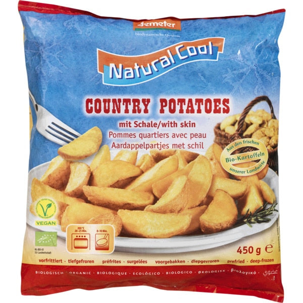 Natural Cool Organic Country Potato Wedges 450g