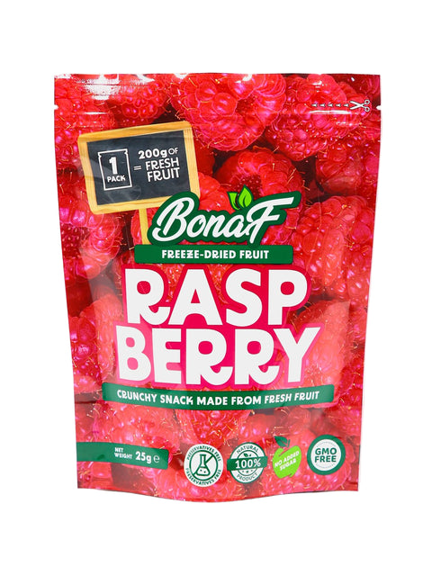 Bonaf 100% Natural Crunchy Raspberry Freeze Dried 25g