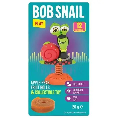 Bob Snail Apple Pear Fruit Rolls with Collective Toy - 20g