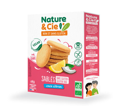 Nature & Cie Gluten Free Coconut and Lemon Biscuits 125g