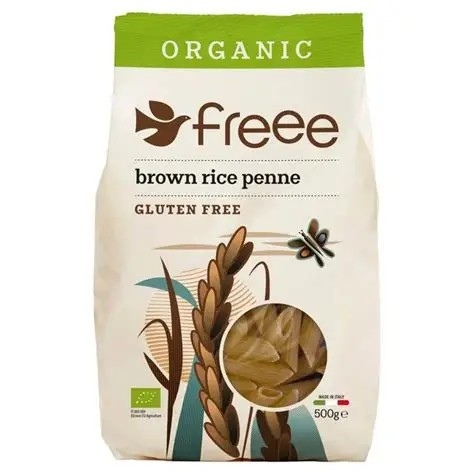 Doves Farm Organic Brown Rice Pasta Penne 500g, Gluten Free