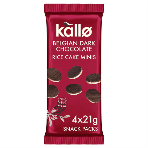 Kallo Belgian Dark Chocolate Rice Cake - 4x21g