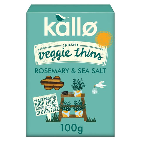Kallo Rosemary and Sea Salt Veggie Thins - 100g