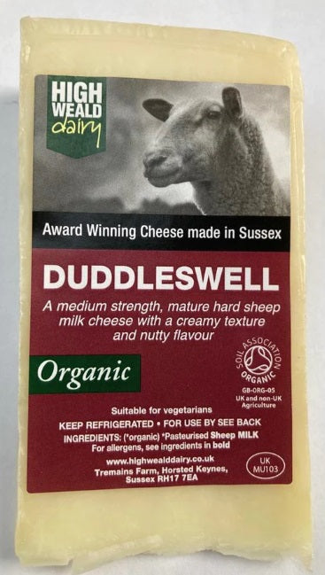 High Weald Organic Duddleswell Mature Sheep Milk Cheese 125g