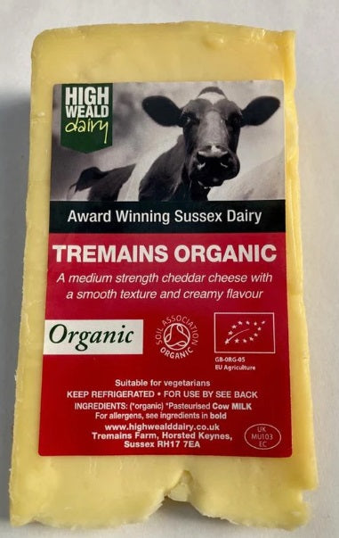 High Weald Organic Tremains Cheddar Cheese 150g