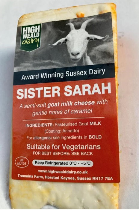 High Weald Sister Sarah Semi Soft Goat Cheese 125g