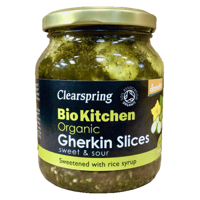 Clearspring Gherkin Slices Sweet & Sour 350g