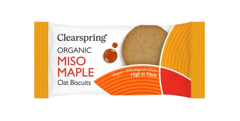 Clearspring Organic Oat Biscuits Miso Maple - 40g
