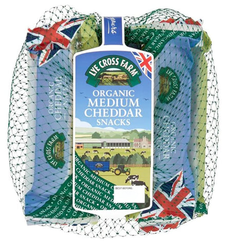 Lye Cross Farm Organic Medium Cheddar Snacks 5x20g