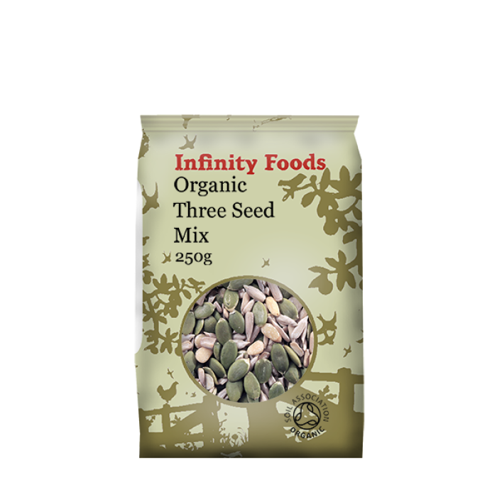 Infinity Foods Three Seed Mix (sunflower, pumpkin, pine) 250g