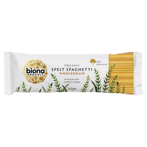 Biona Organic Spelt Spaghetti Organic Wholegrain 500g