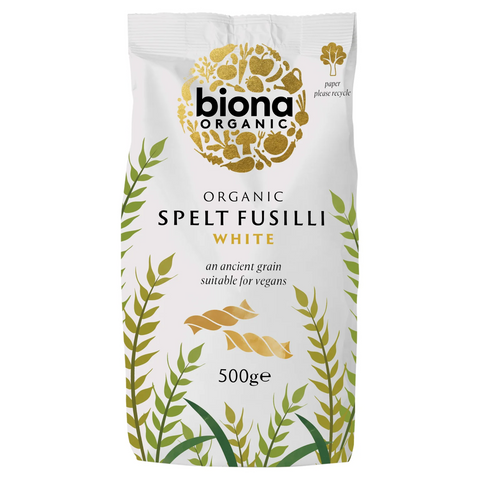 Biona Organic Spelt Fusilli Organic White 500g