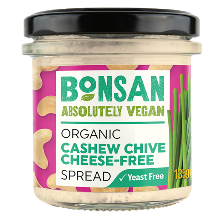 Bonsan Organic Cashew Chive - cheese free spread 135g