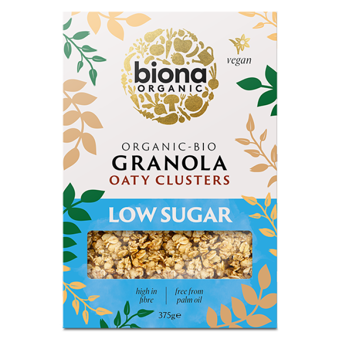 Biona Organic Granola Oaty Clusters Low Sugar 375g