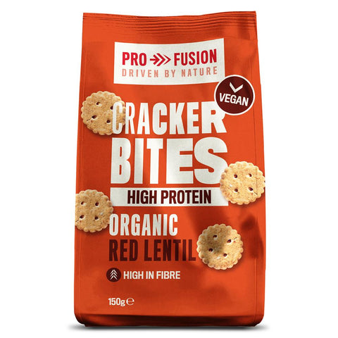 Profusion Organic High Protein Red Lentil Cracker Bites - 150g