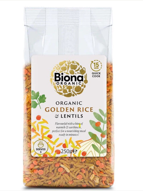 Biona Organic Golden Rice & Lentils - 250g