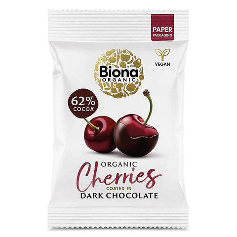 Biona Organic Dark Chocolate Cherries - 45g