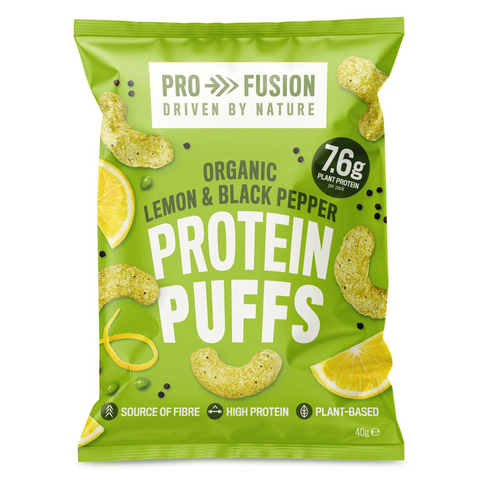 Profusion Protein Puffs Lemon & Black Pepper - 40g