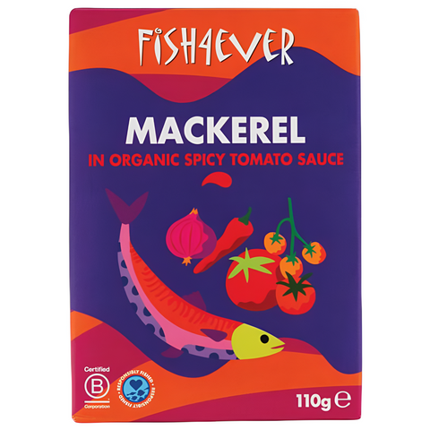 Fish4Ever Mackerel Fillet spice Tom Sce 125g