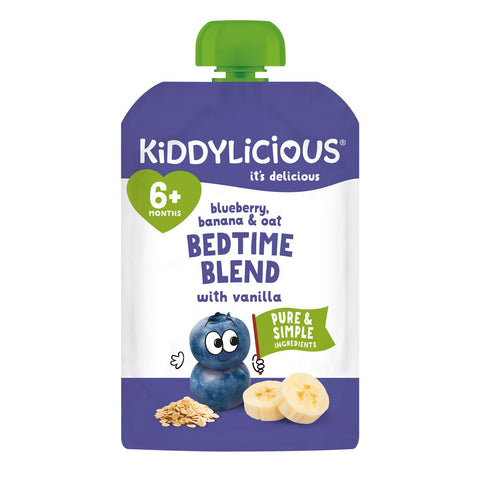 Kiddylicious Blueberry, Banana & Oat with Vanilla - 100g