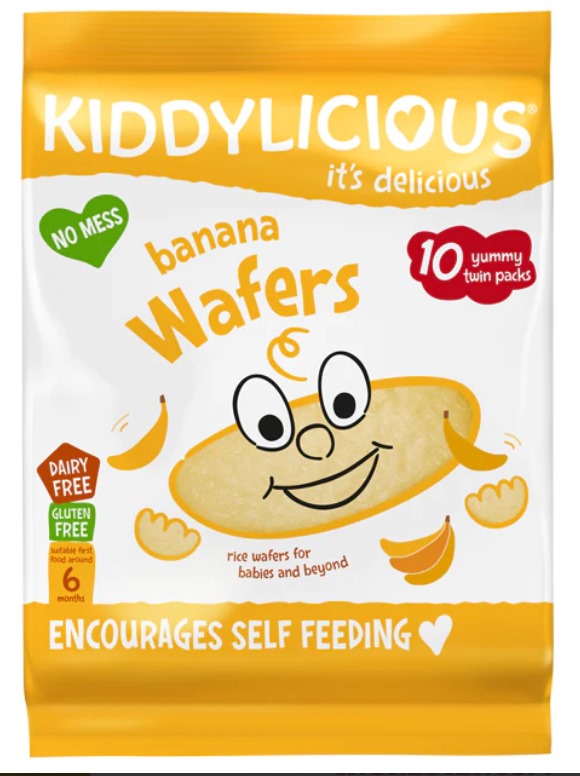 Kiddylicious Banana Wafers Maxi Bag 40g